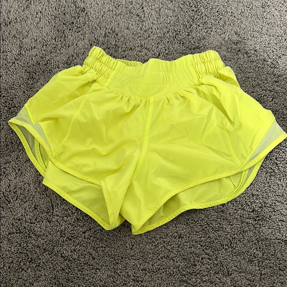 Lululemon Athletica Yellow Athletic Shorts